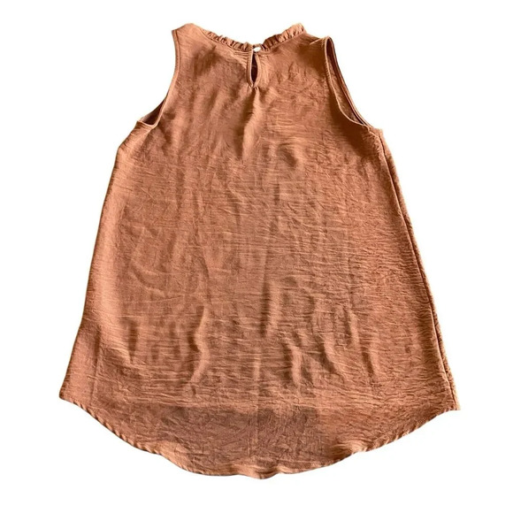 2‎ Bundle Betsy Boutique Keyhole Cinched Neck Tank Burgundy & Cognac Career Sz S - Picture 5 of 15